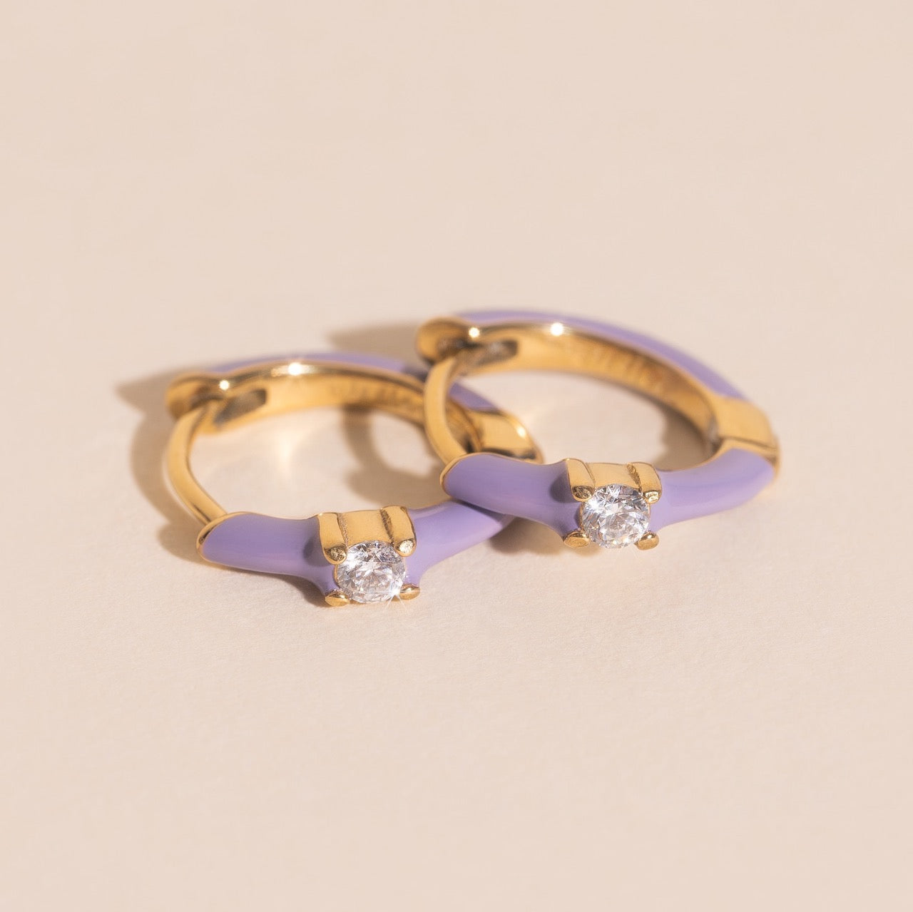 Color Pop Crystal Huggie Hoop Earrings