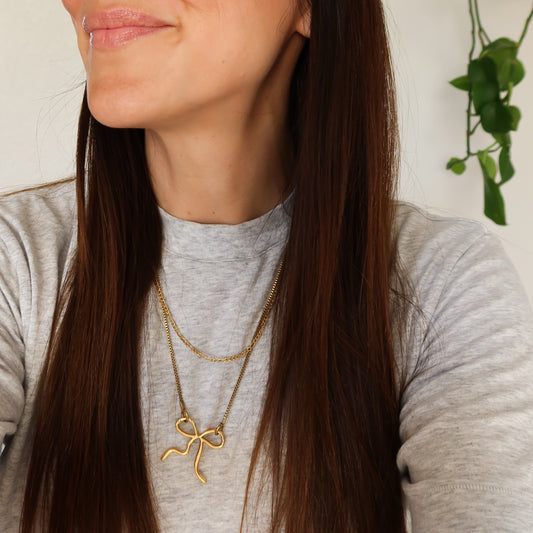 Bow Necklace Charm Clasp (27mm)