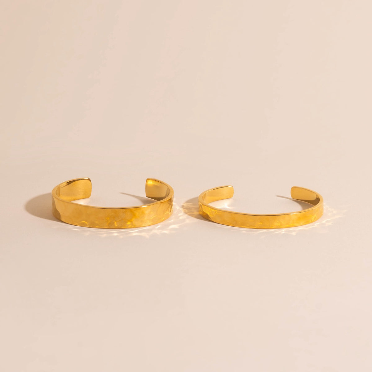 8mm Hammered Cuff Bracelet