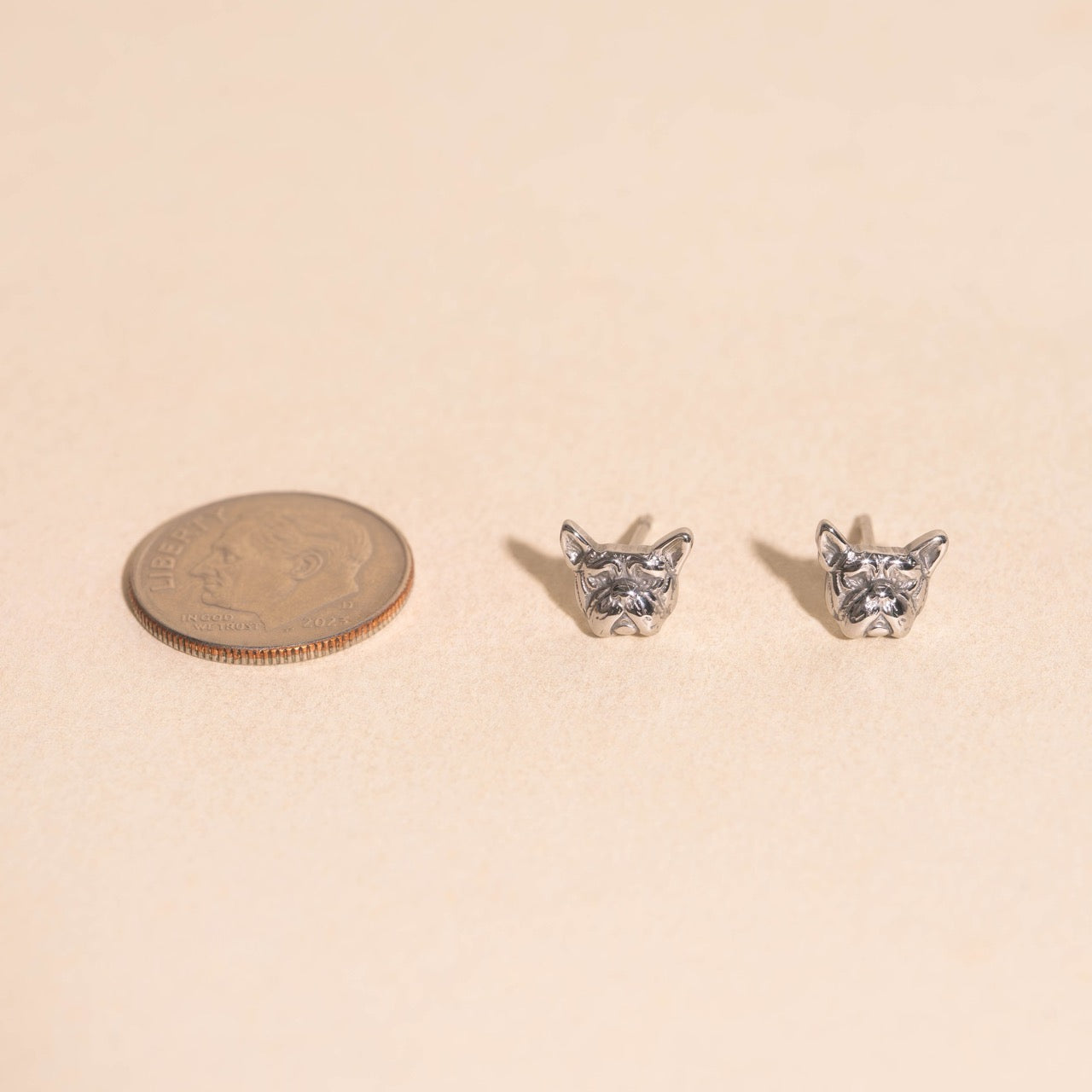 French Bulldog Stud Earrings