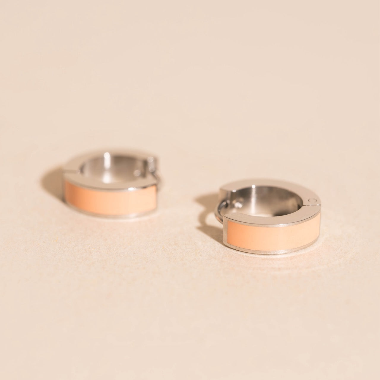 Color Chunky Huggie Hoop Earrings