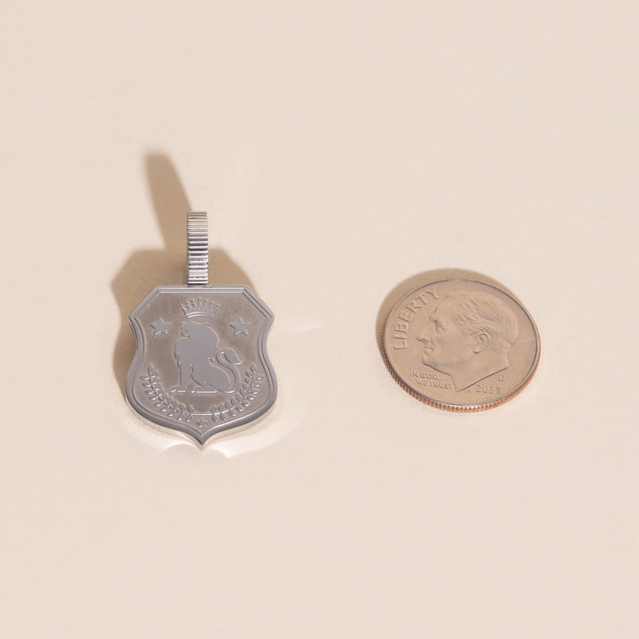 Lion Shield Necklace Charm
