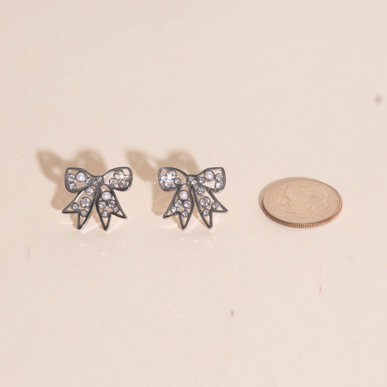Luxe Ribbon Bow Stud Earrings