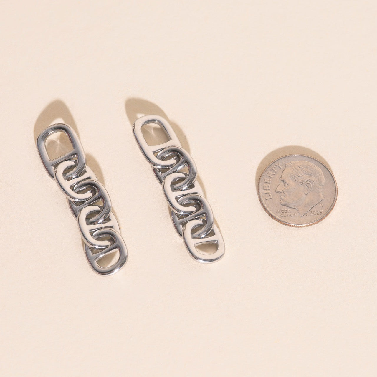 Chain Chunky Huggie Hoop Charms