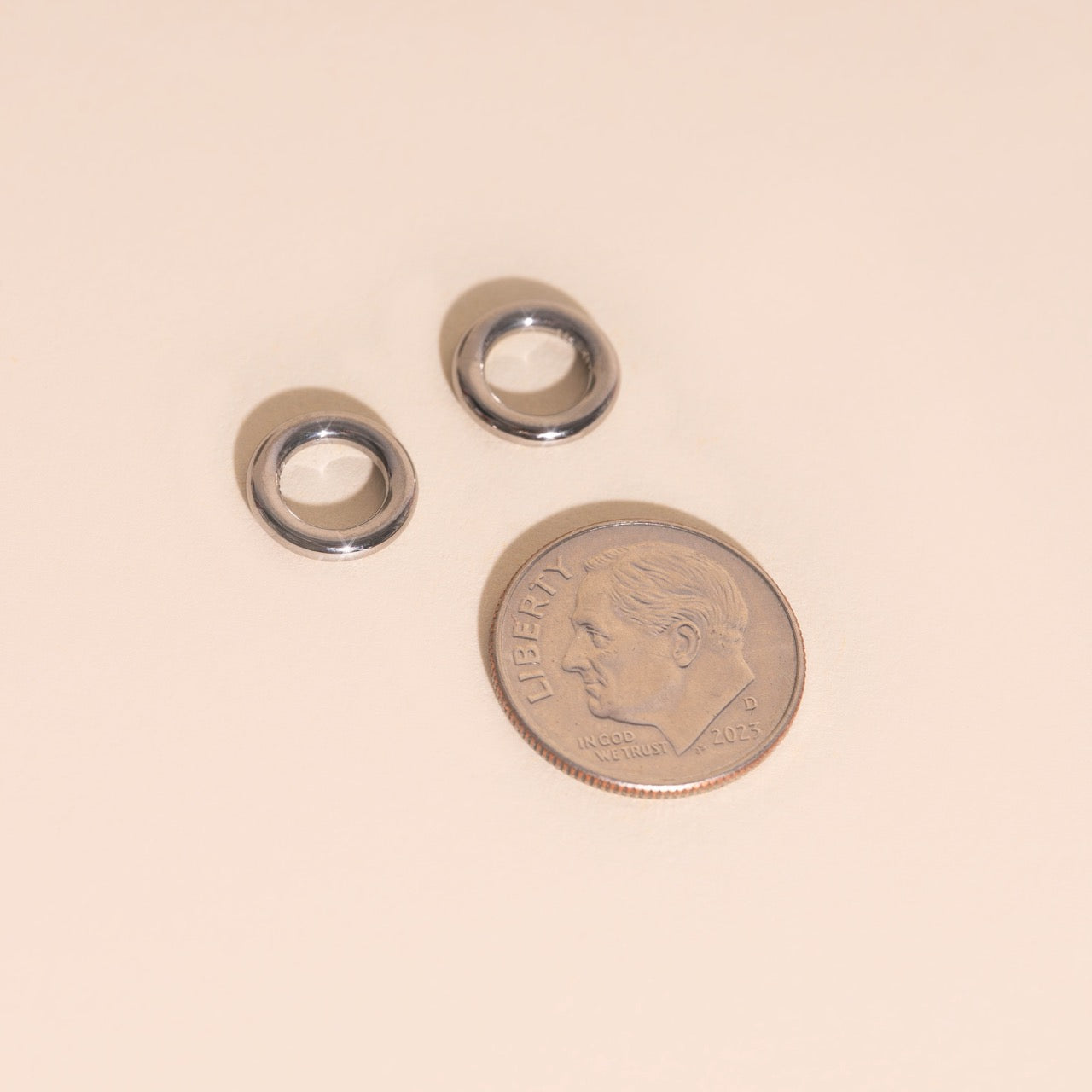 Round Ring Chunky Huggie Hoop Charms