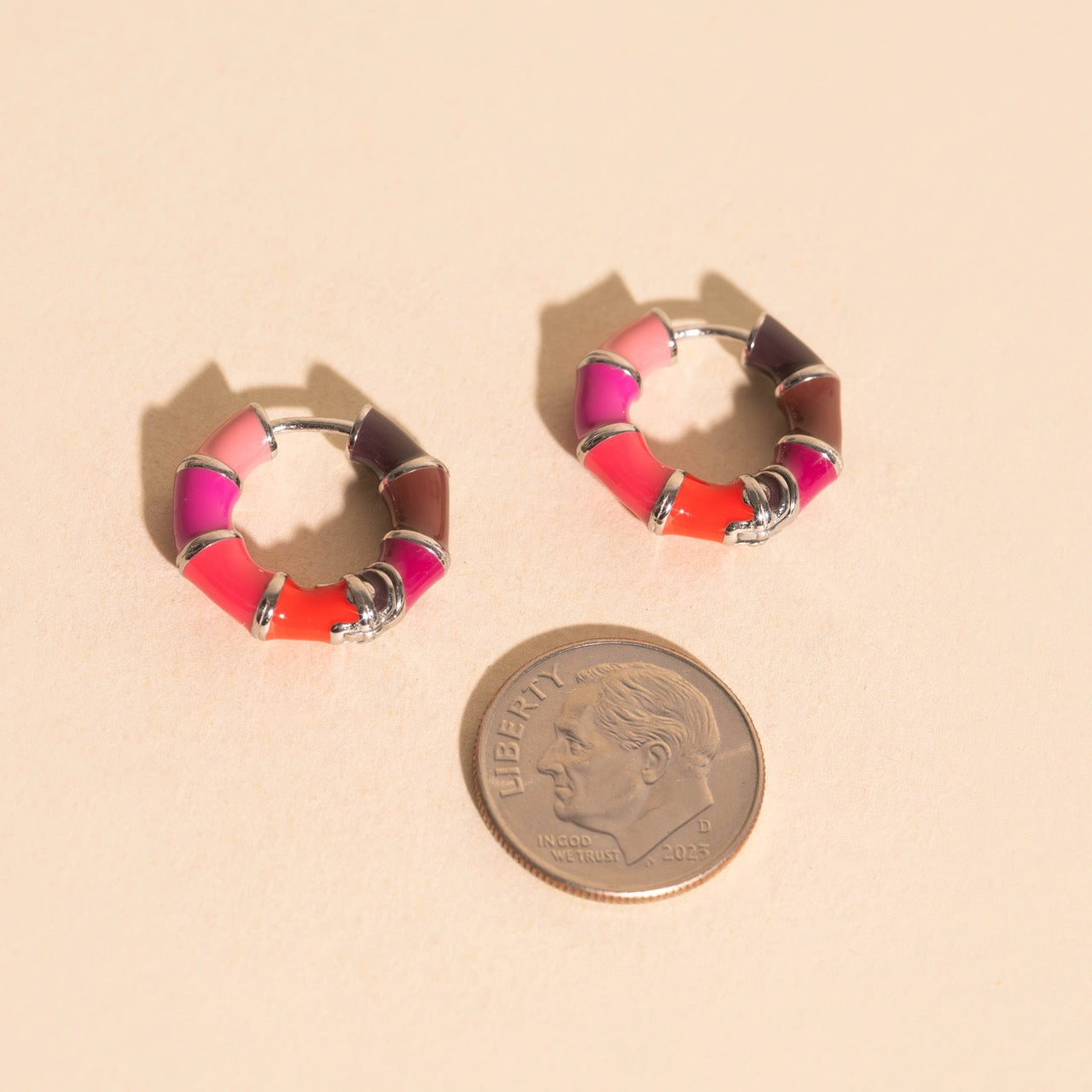 Sweetheart Chunky Rounded Huggie Hoop Earrings
