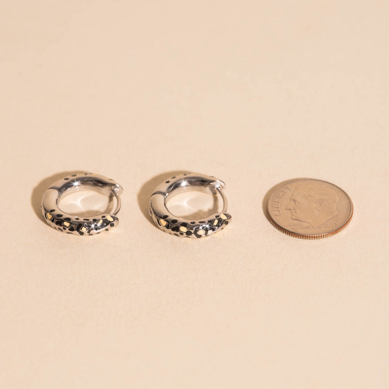 Leopard Chunky Rounded Huggie Hoop Earrings