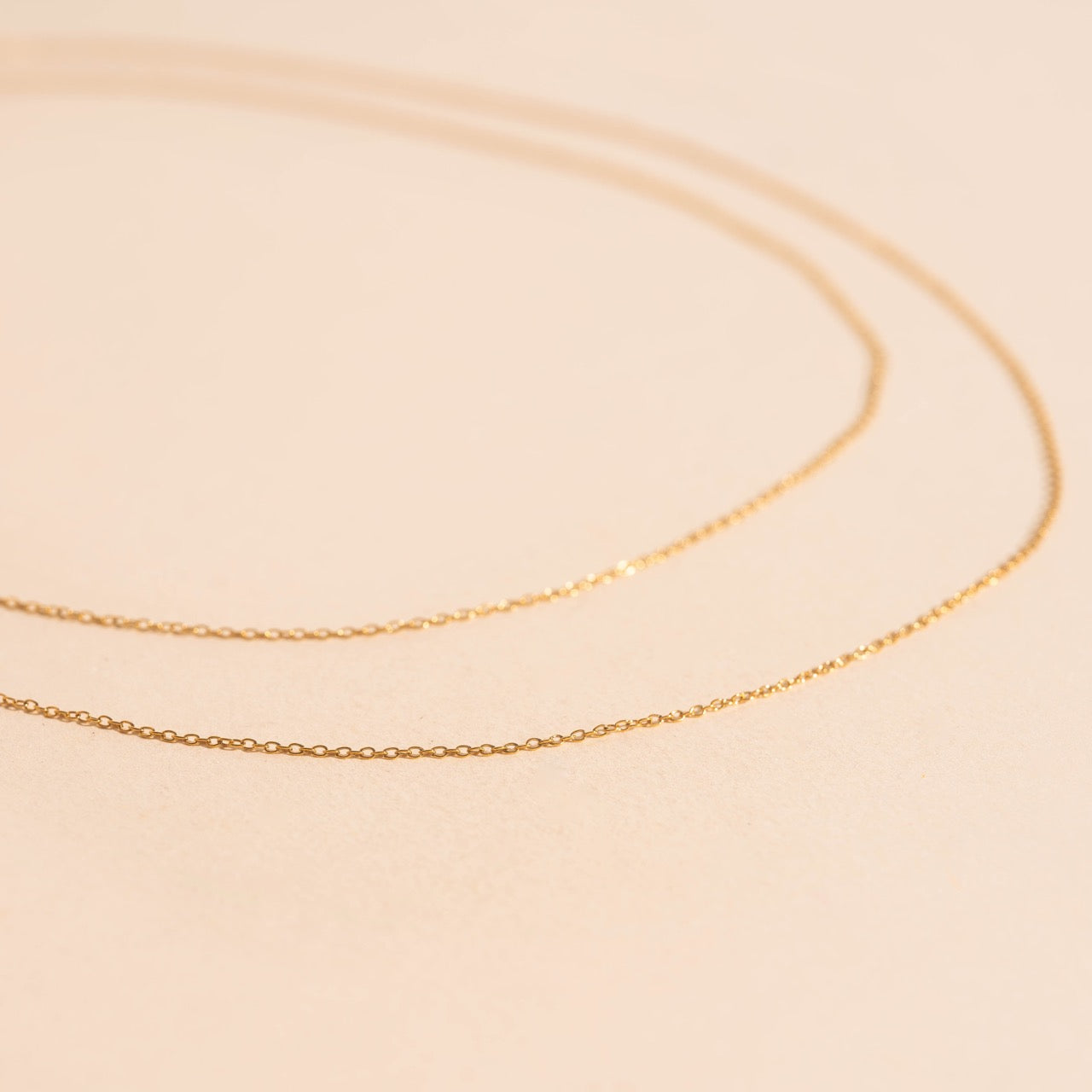 Gold Dainty Cable Chain Necklace Bundle