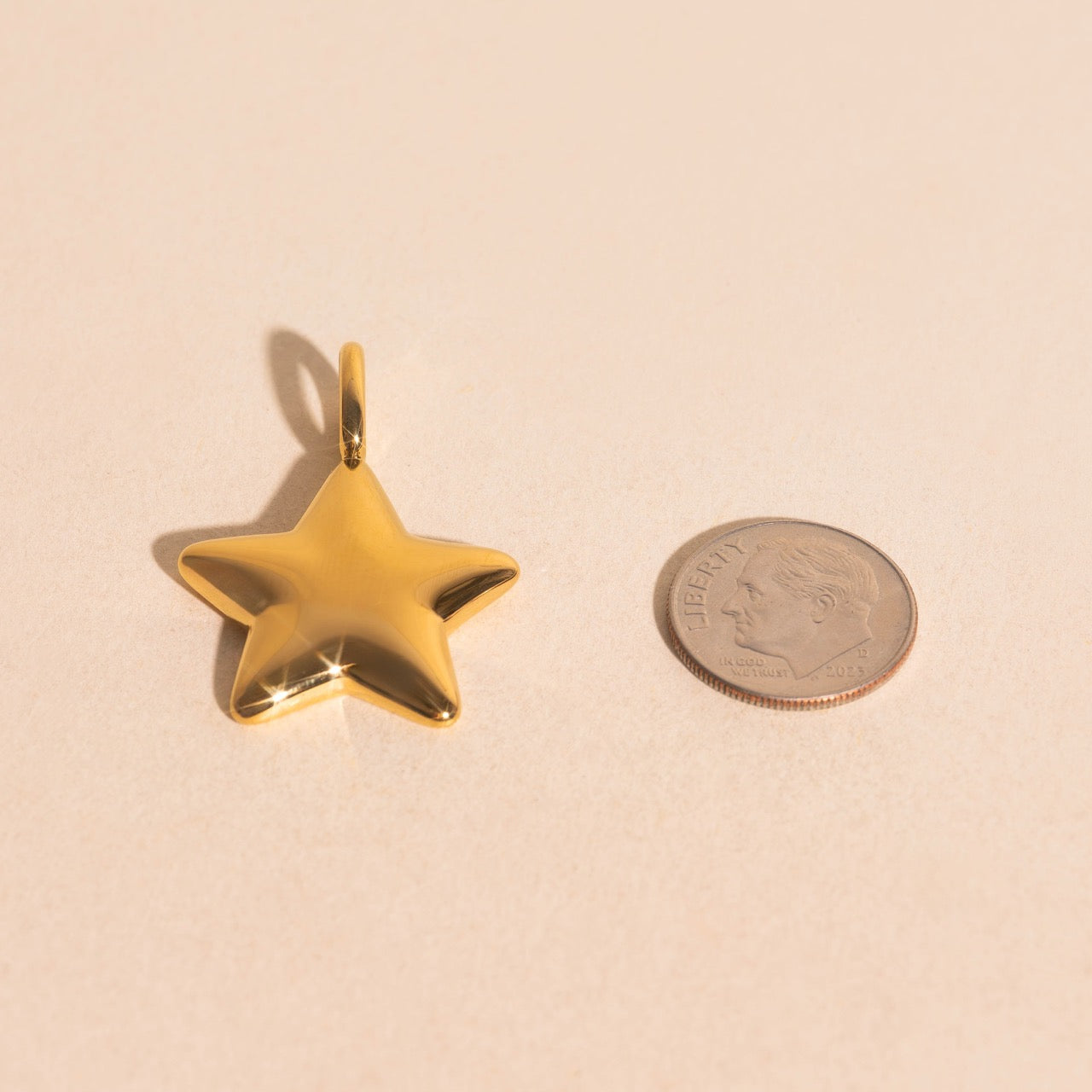 Puffy Star Necklace Charm