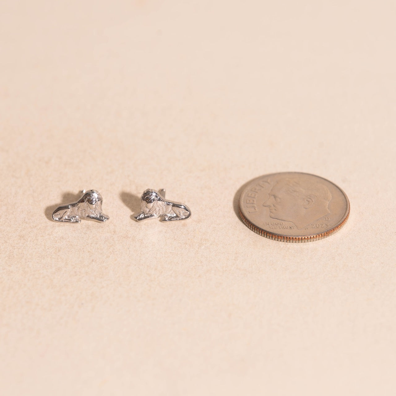 Lion Mini Stud Earrings