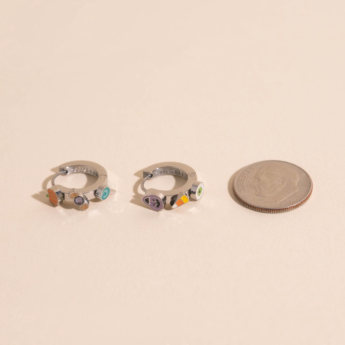 Halloween Candy 3D Huggie Hoop Earrings