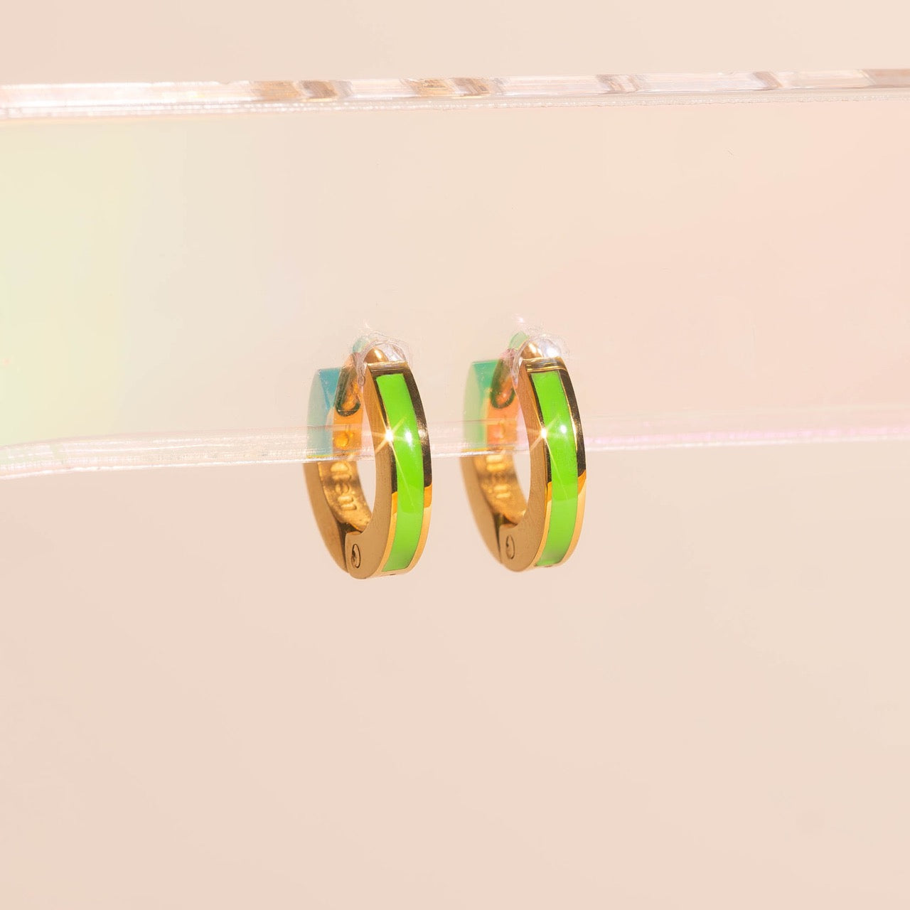 Color Tiny Huggie Hoop Earrings