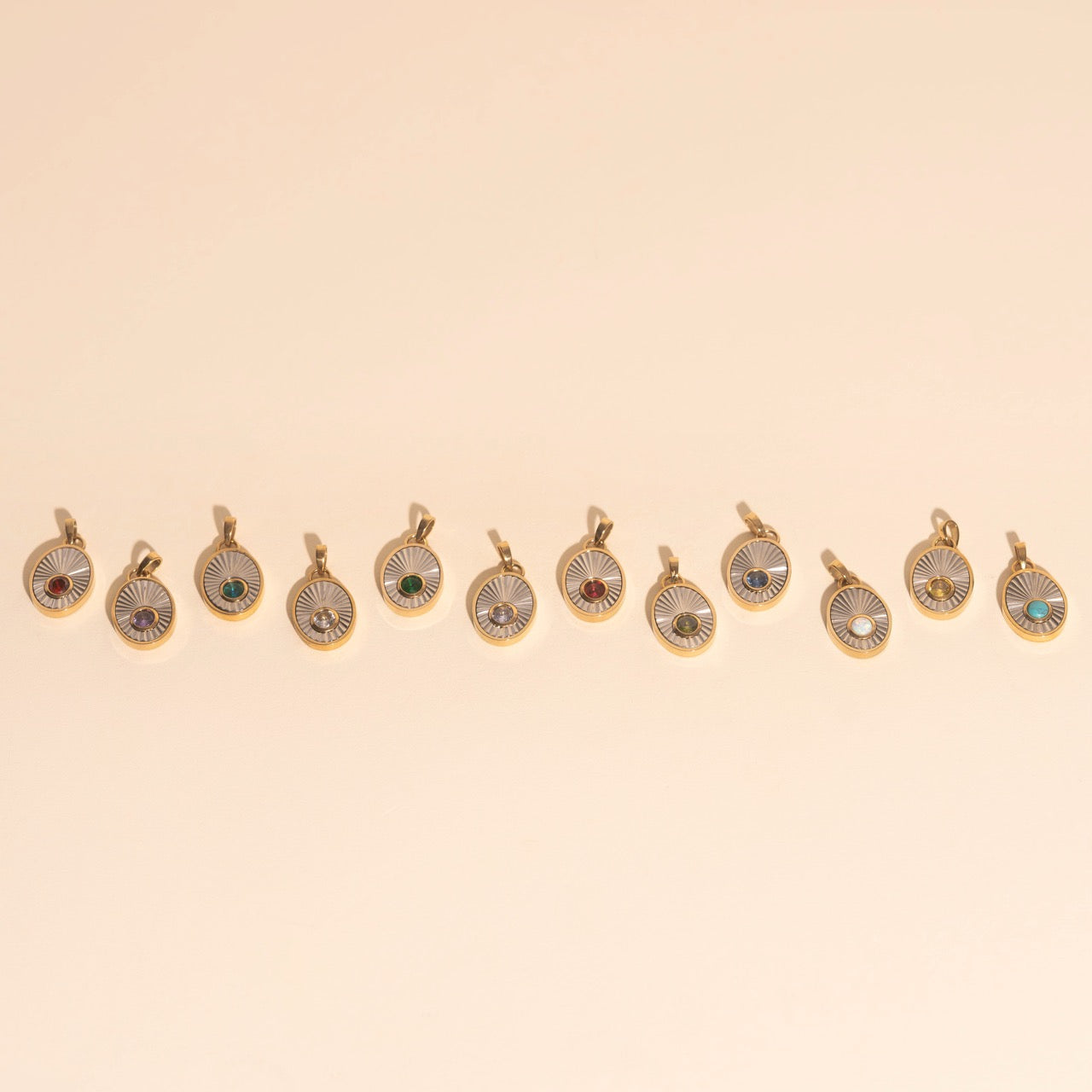 April Birthstone Necklace Charm