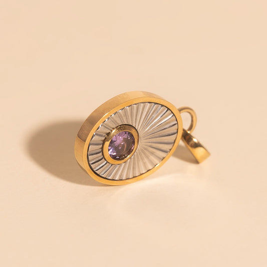 February Birthstone Necklace Charm