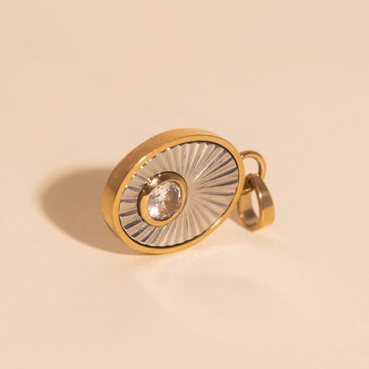 April Birthstone Necklace Charm