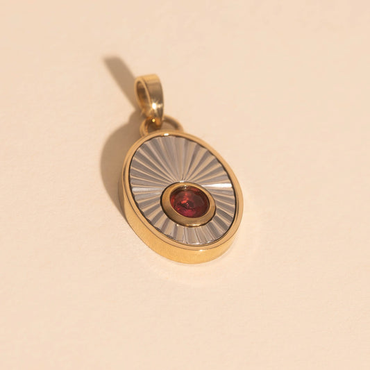July Birthstone Necklace Charm