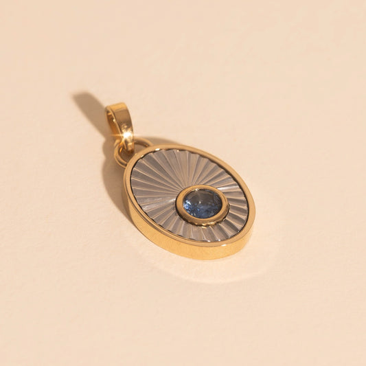 September Birthstone Necklace Charm