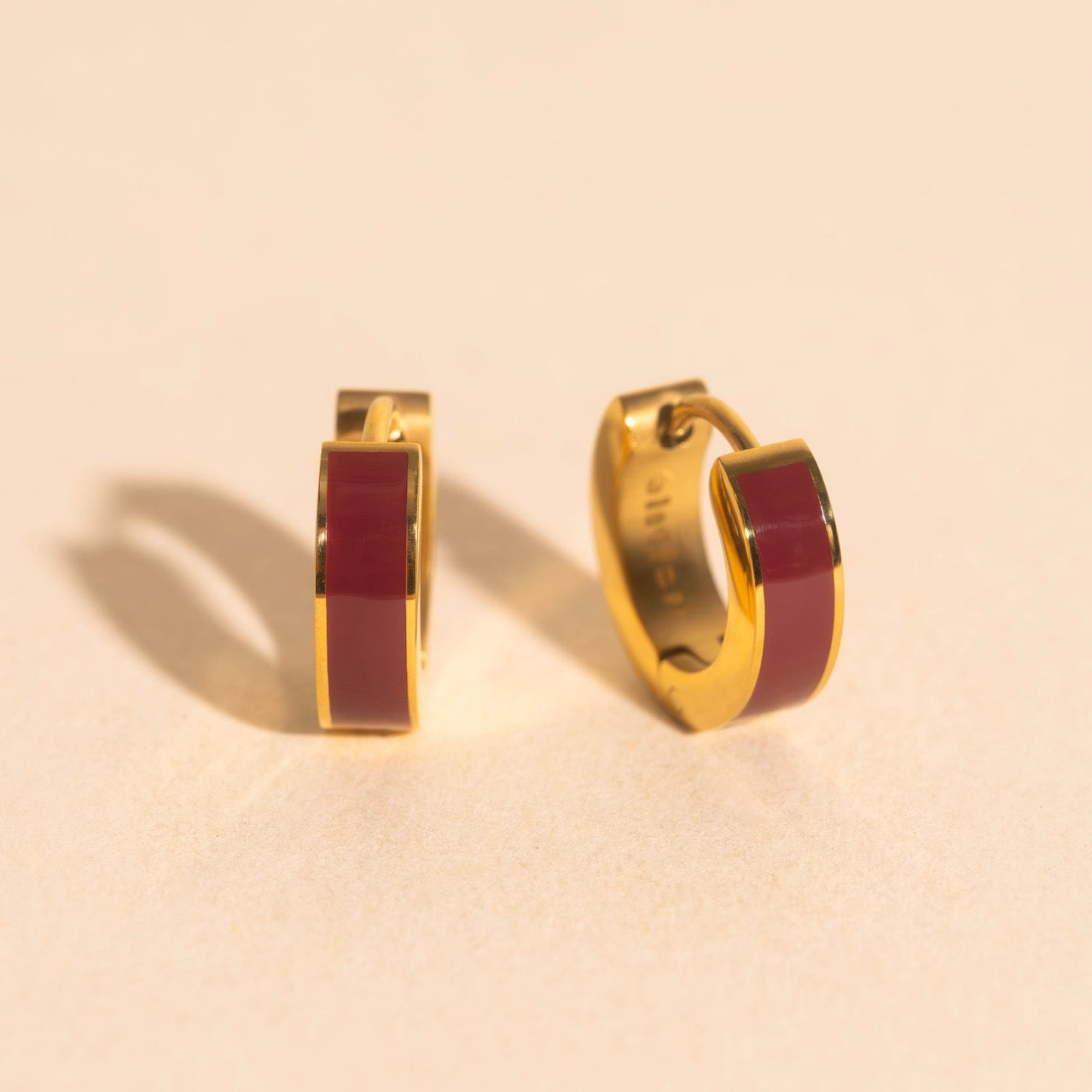 Color Chunky Huggie Hoop Earrings