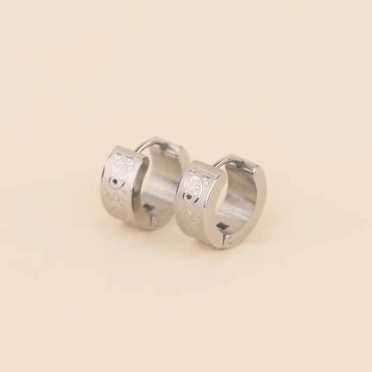 Paisley Super Chunky Huggie Hoop Earrings