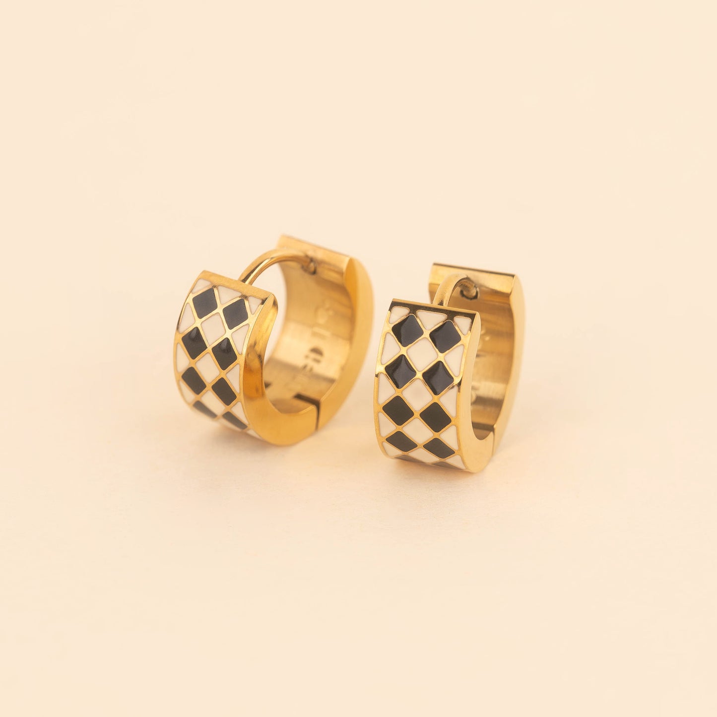 Argyle Super Chunky Huggie Hoop Earrings