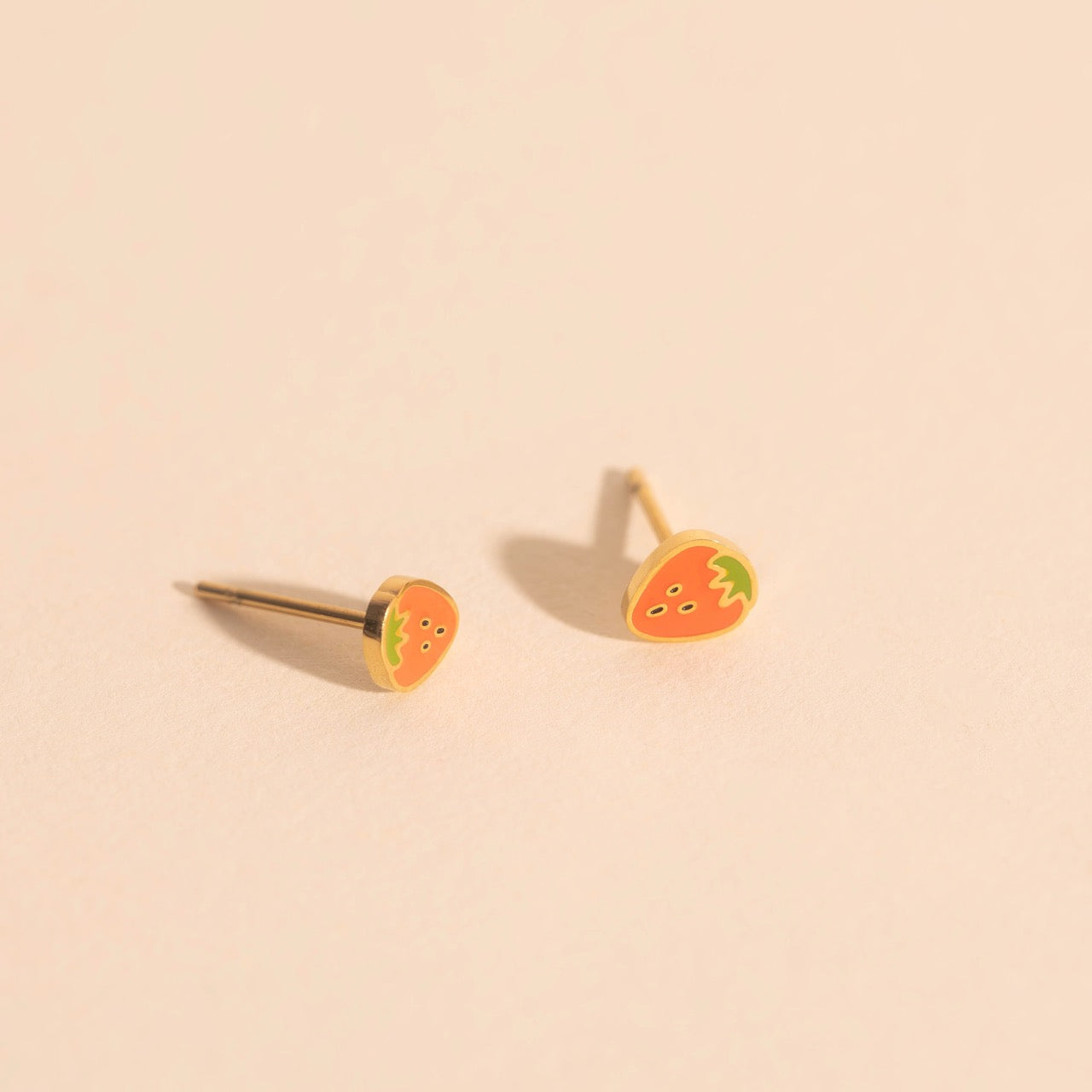 Mini Strawberry Stud Earrings