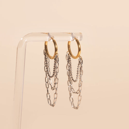 Chain Link Hoop Earrings