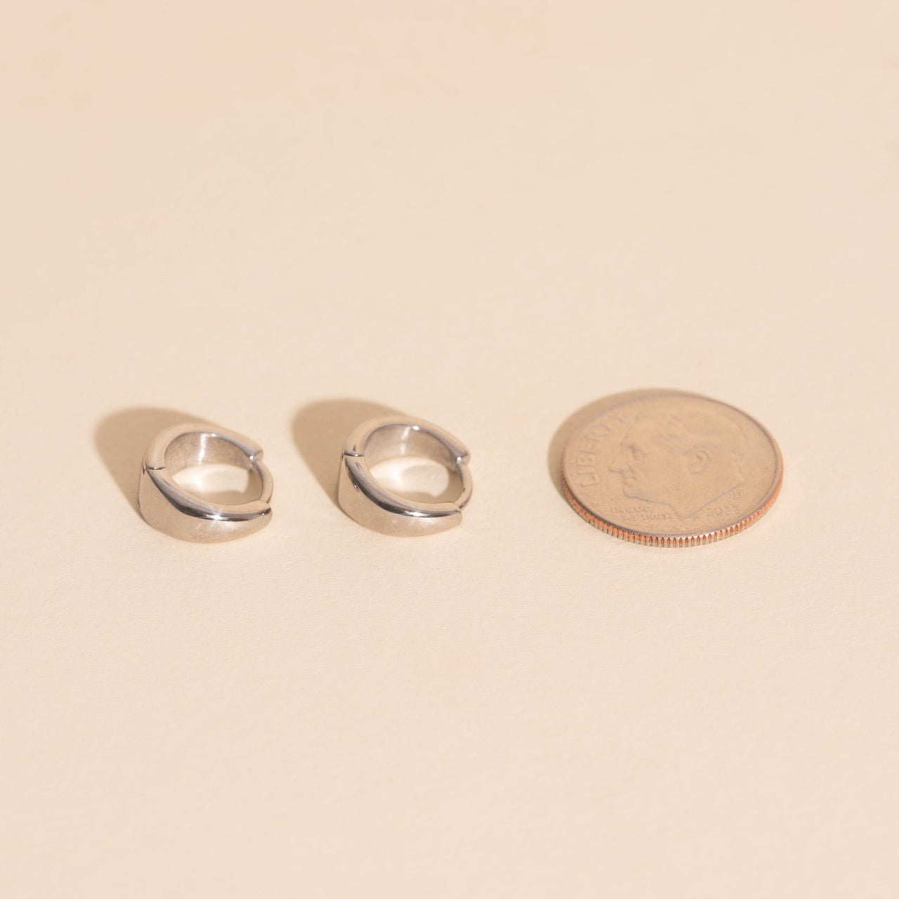 Chunky Teardrop Mini Huggie Hoop Earrings