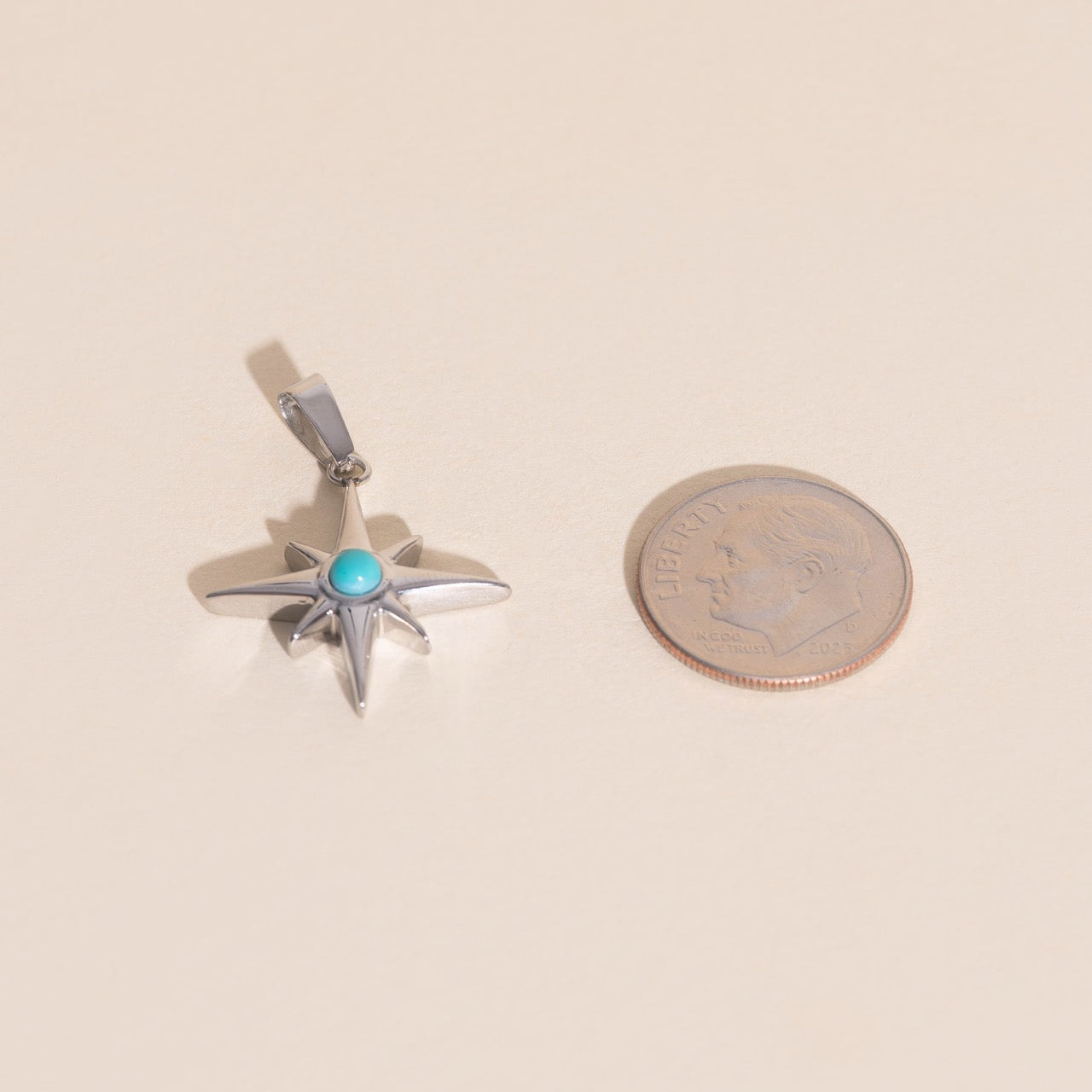 Compass Star Necklace Charm