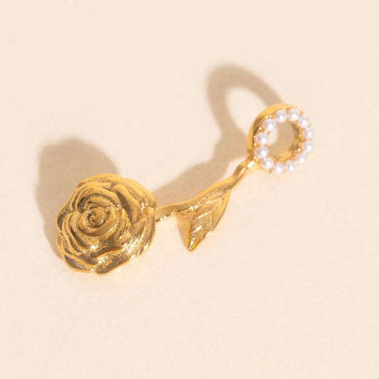 June Rose Birth Flower Necklace Charm
