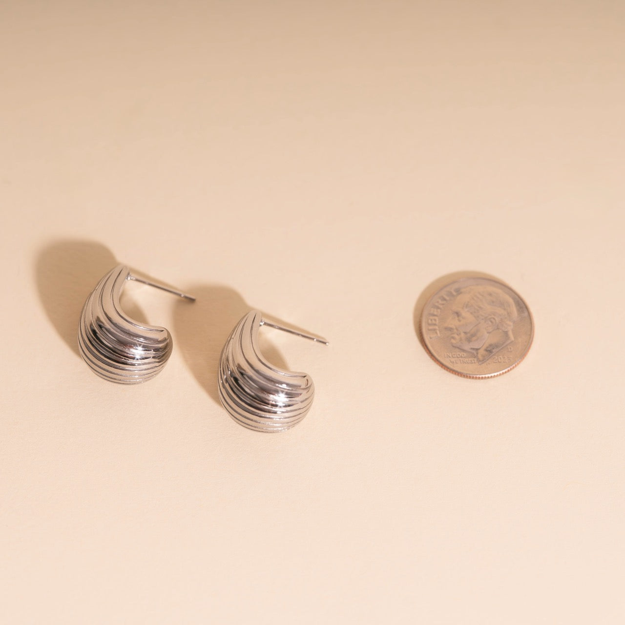 Chunky Teardrop Stud Earrings