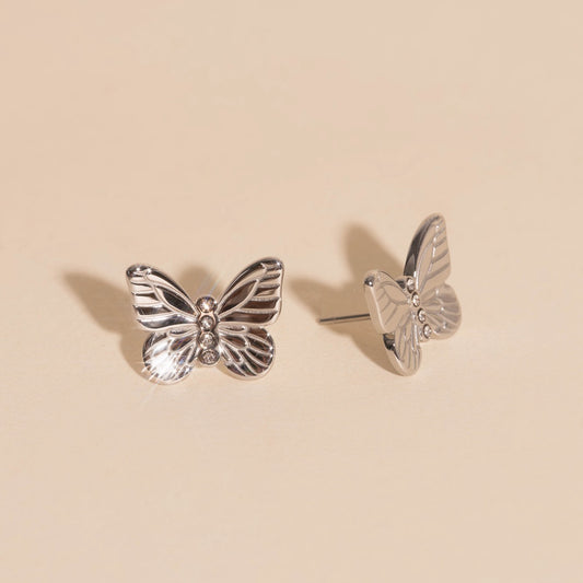 Butterfly Crystal Stud Earrings