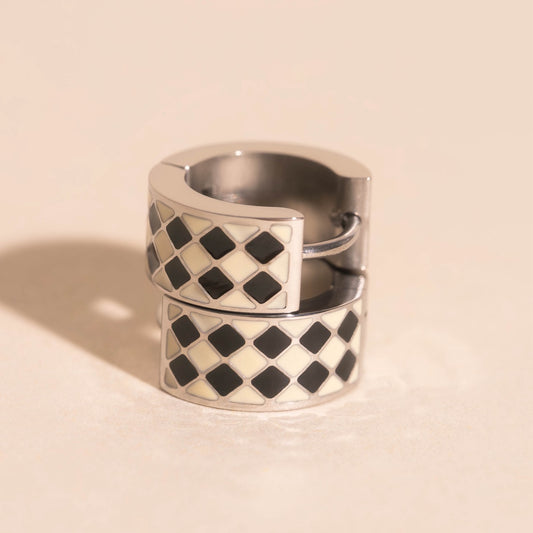 Argyle Super Chunky Huggie Hoop Earrings