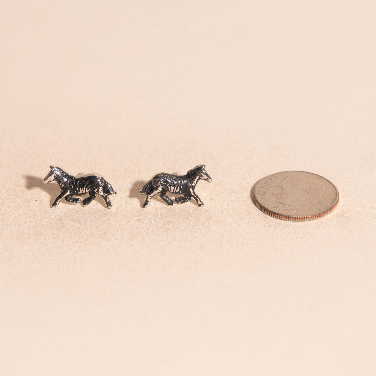Zebra Mini Stud Earrings