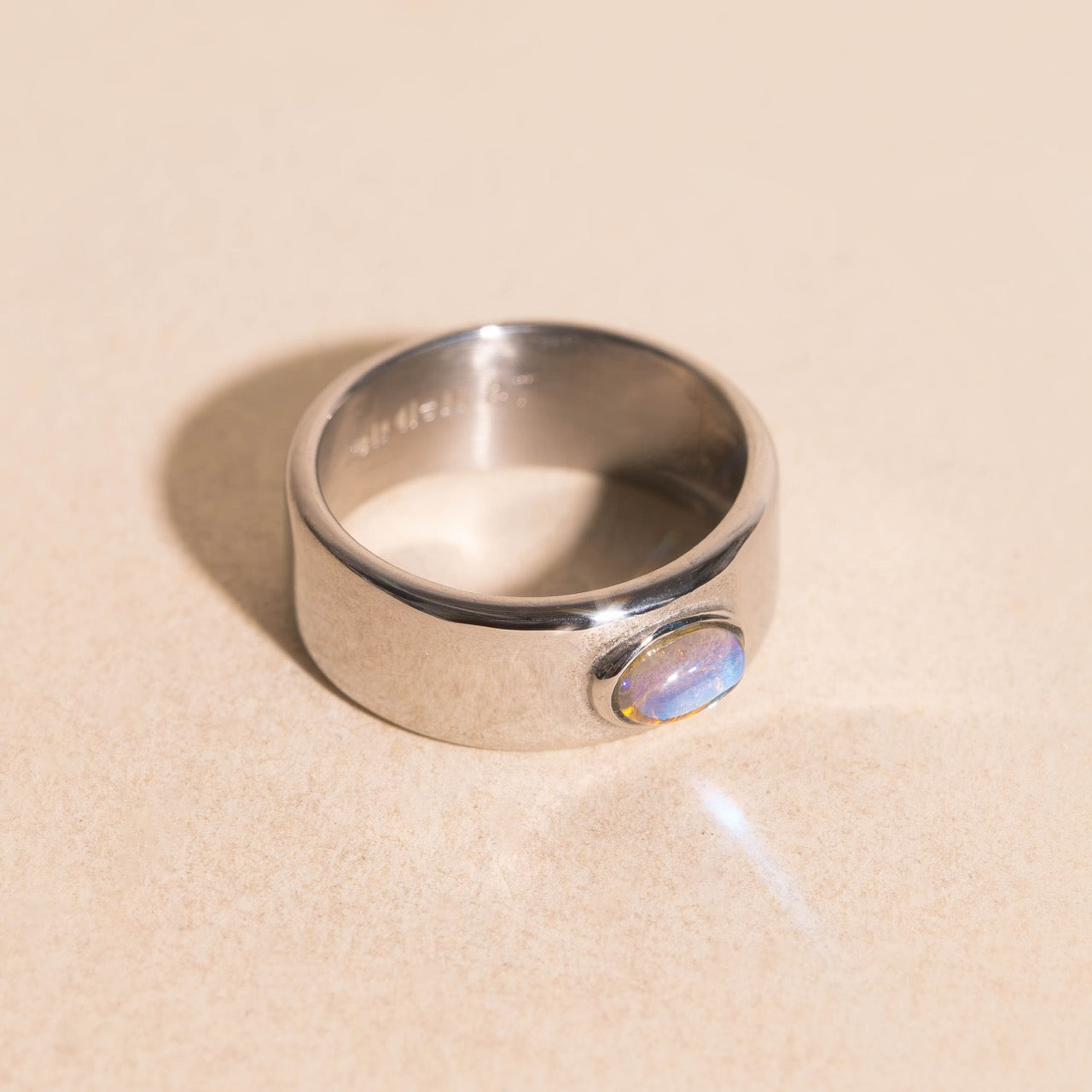Rainbow Moonstone Ring