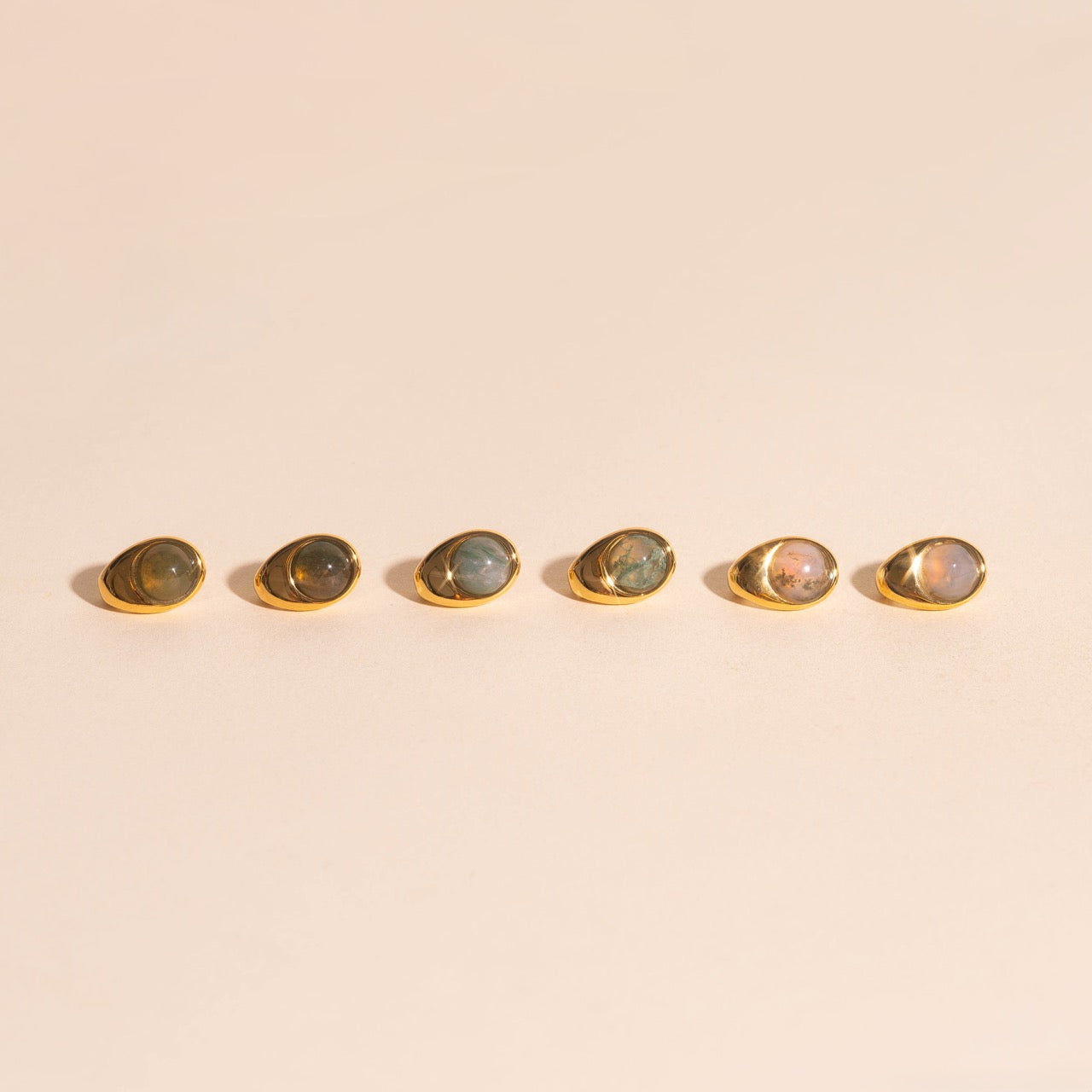Earth Cosmic Curl Stud Earrings