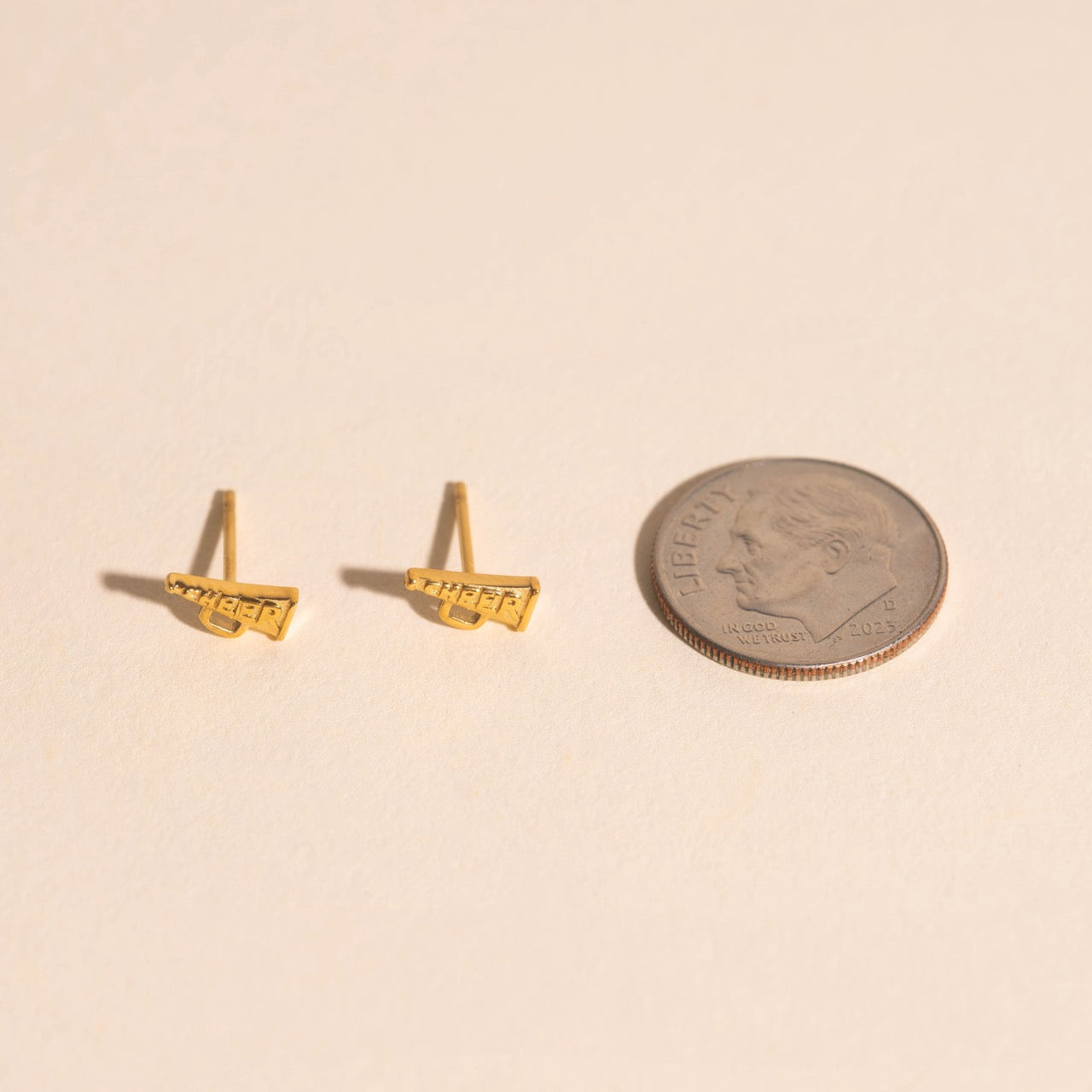 Cheer Megaphone Tiny Stud Earrings