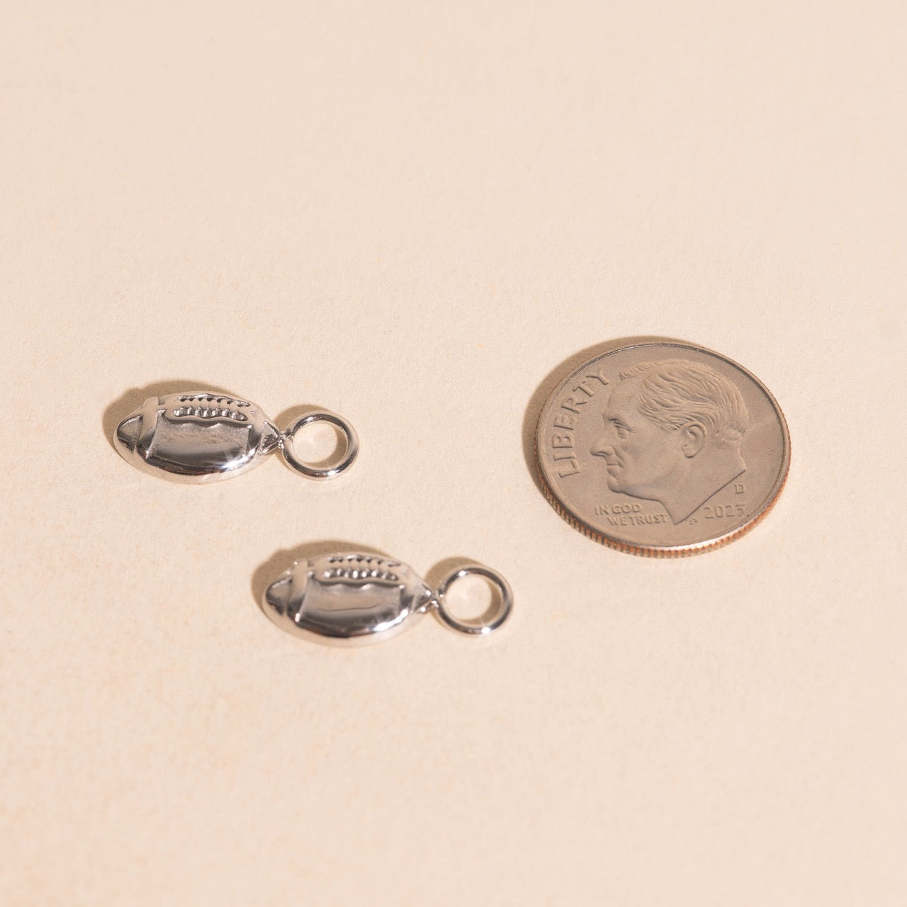 Football Huggie Hoop Charms