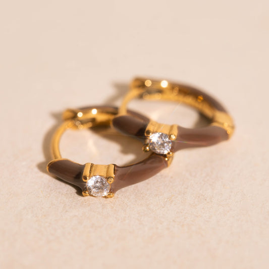 Color Pop Crystal Huggie Hoop Earrings