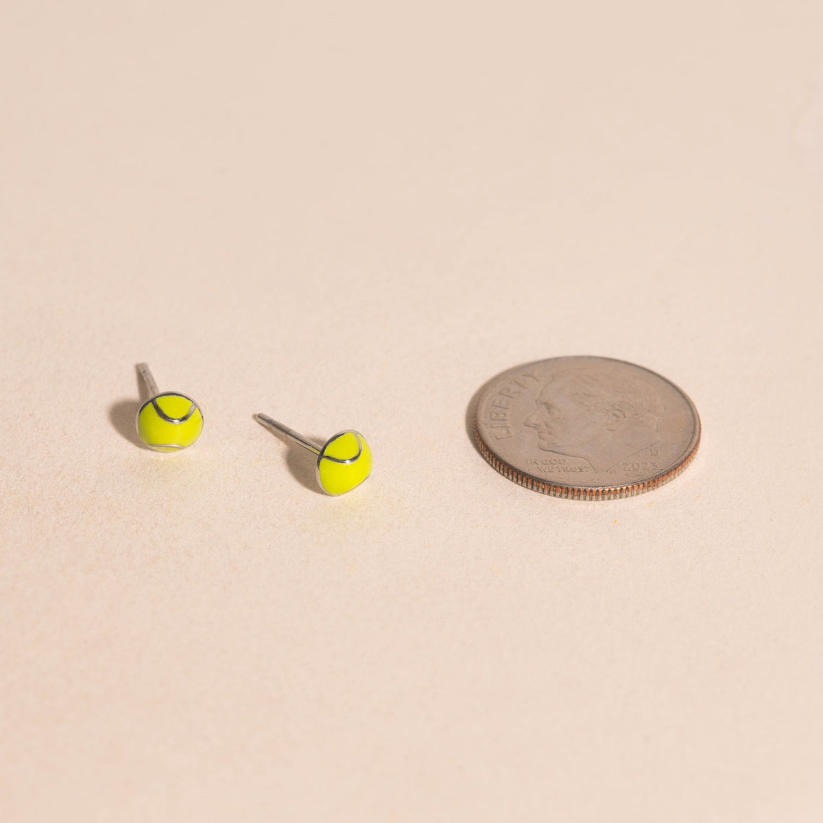 Tennis Ball Stud Earrings