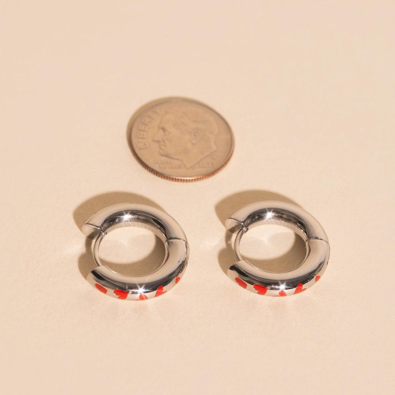 Lover Chunky Rounded Huggie Hoop Earrings