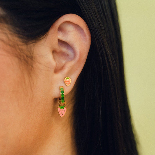 Mini Strawberry Stud Earrings