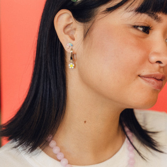 Smooth Oblong Huggie Hoop Earrings - FeatherTUFF™ Titanium