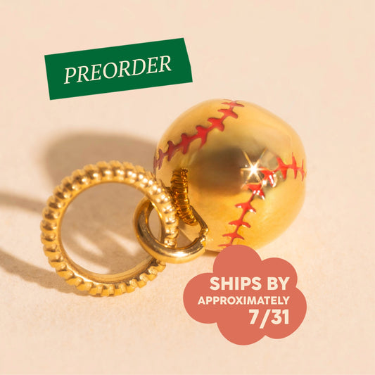 Fastball Necklace Charm