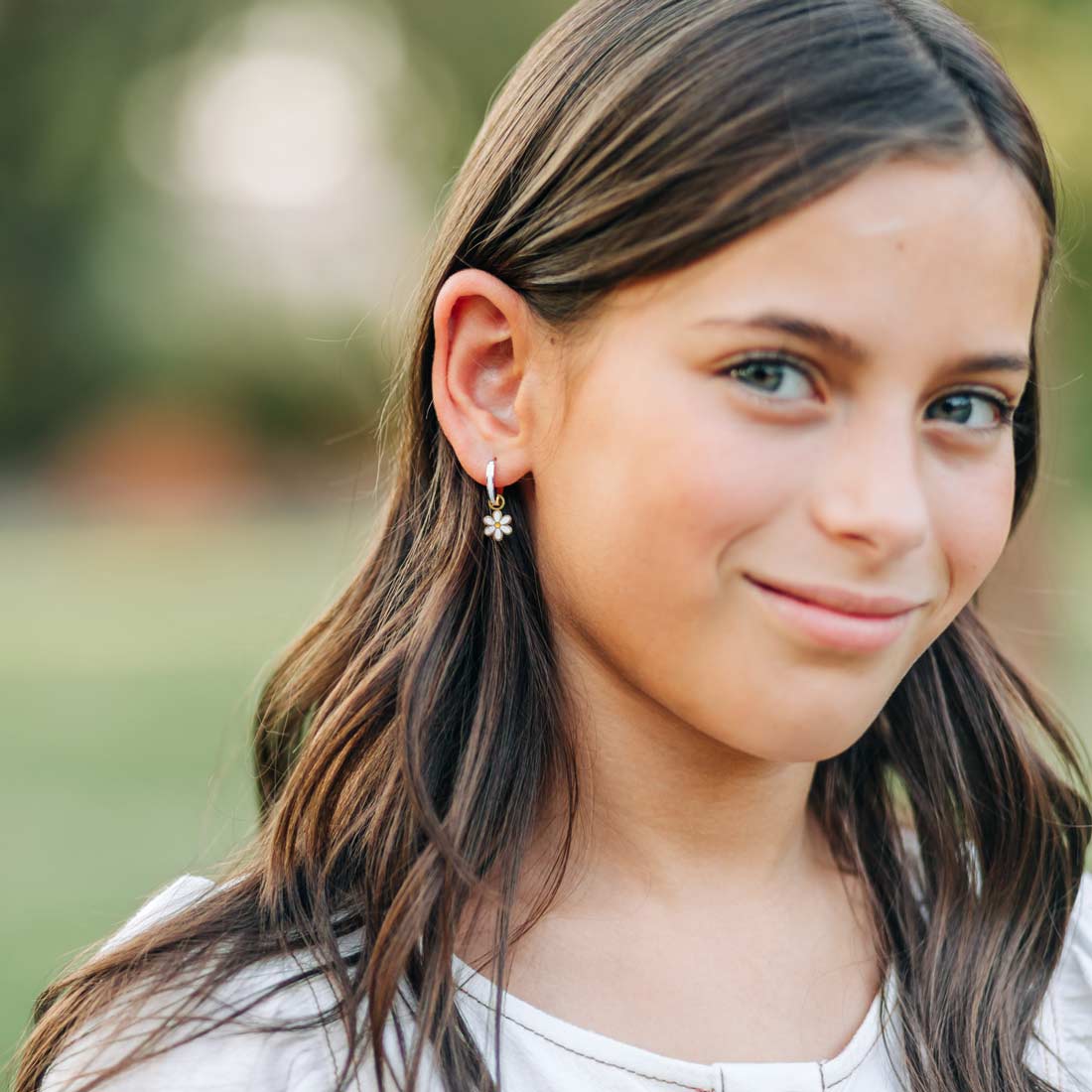 Daisy Huggie Hoop Charms