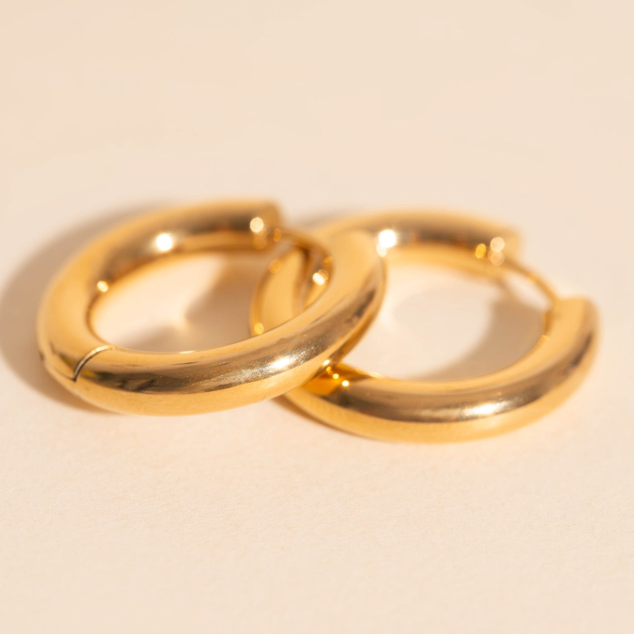 Chunky Rounded Huggie Hoop Earrings