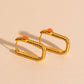 Rope Rectangle Huggie Hoop Earrings
