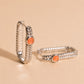 Rope Rectangle Huggie Hoop Earrings