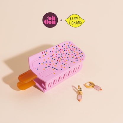 Pack: Sprinkle Popsicle Charms, Huggies, and Claw Clip