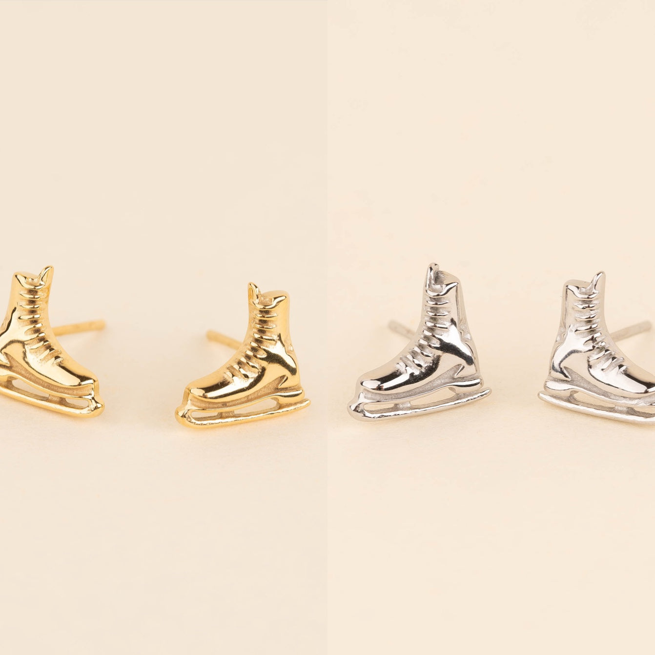 Ice Skate Stud Earrings