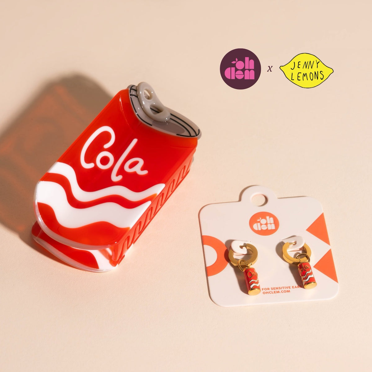 Cola Can Huggie Hoop Charms
